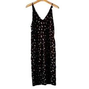 & Other Stories black print midi sundress size 8​ spaghetti strap bohemian boho